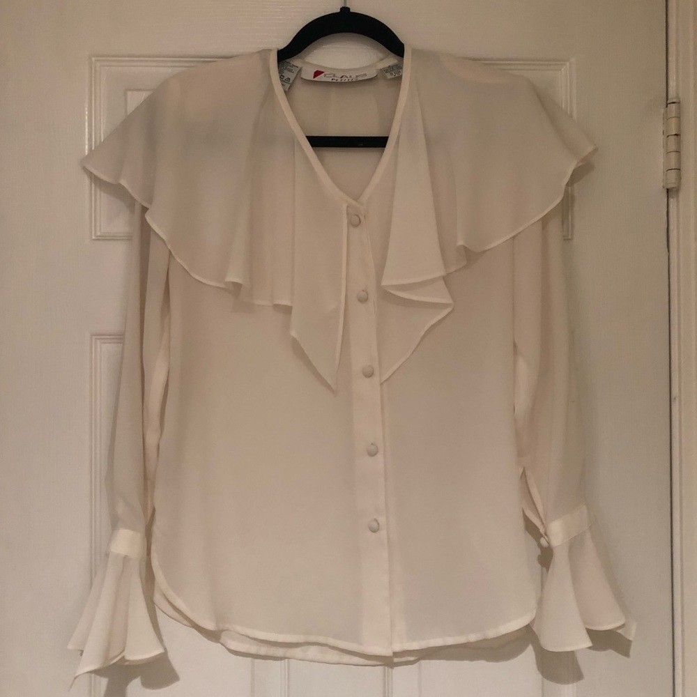 Vintage Beautiful Cream Blouse